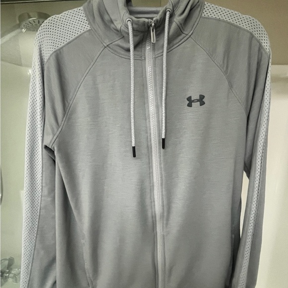 Under Armour Jackets & Blazers - Under Armour Light Gray Fitted Jacket